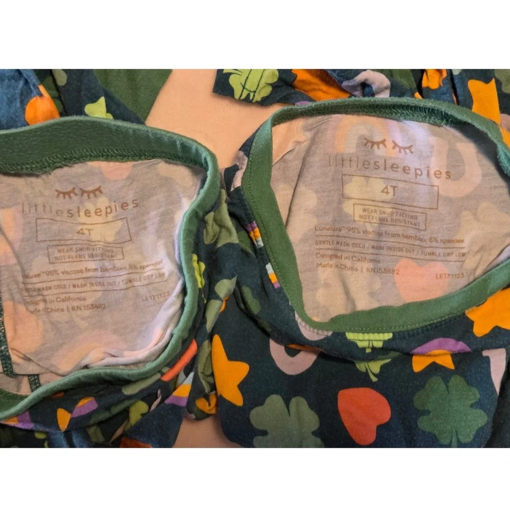 Little Sleepies Lucky 4T Toddler Bamboo Pajama Set Unisex
